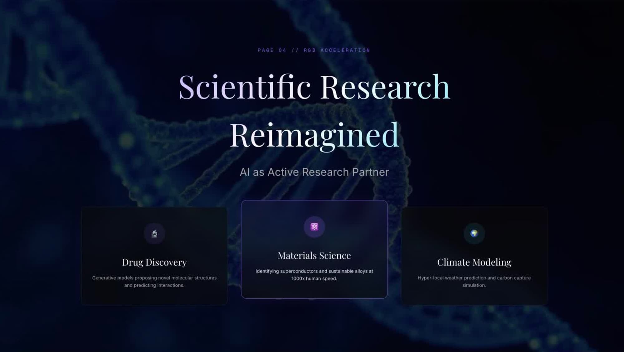 Educational infographic cover on scientific research designed by PageOn's AI agent