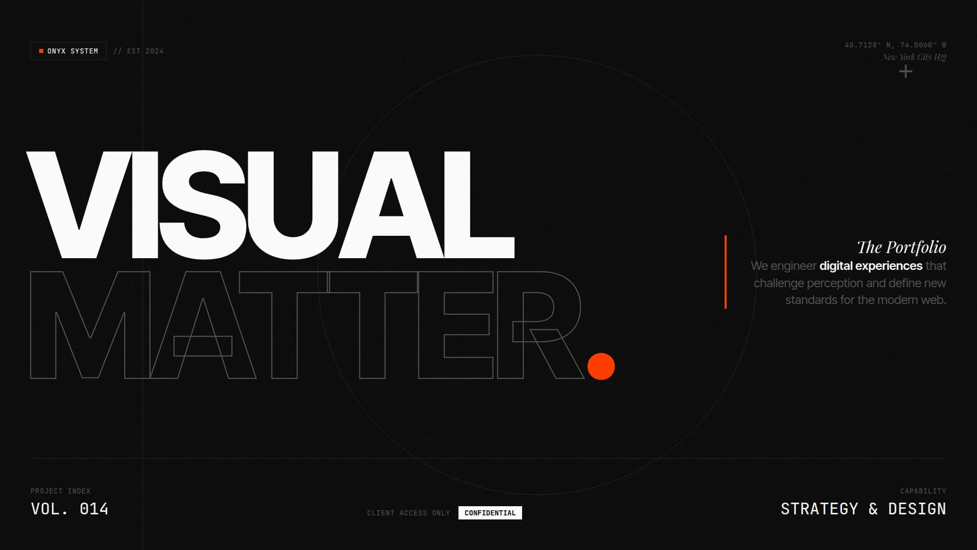 Creative agency portfolio presentation - Bold Typography Poster style template