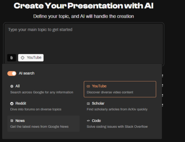 PageOn.ai interface showing AI-generated presentation with data visualization charts and customization options